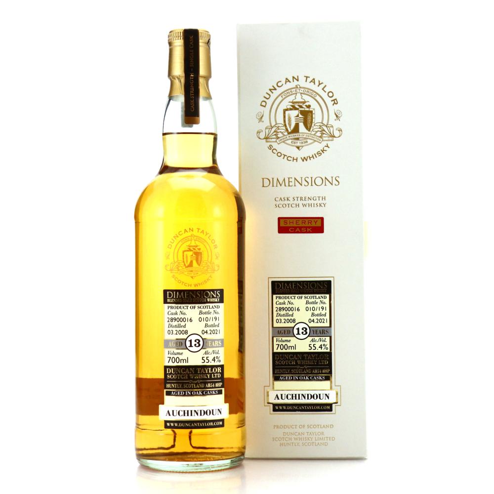 Auchindoun 2008 Duncan Taylor 13 Year Old Dimensions