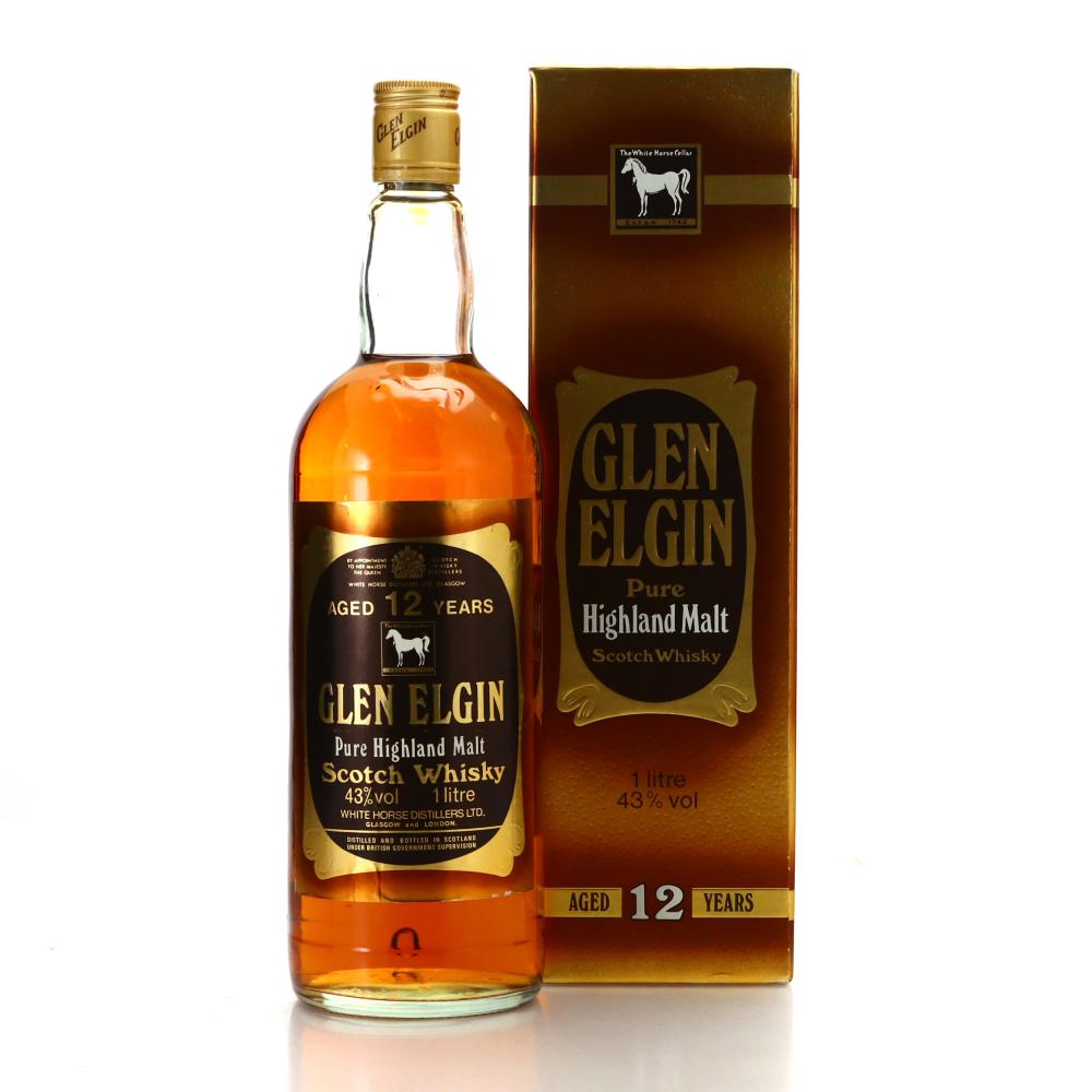 Glen Elgin 12 Year Old White Horse 1 Litre 1980s