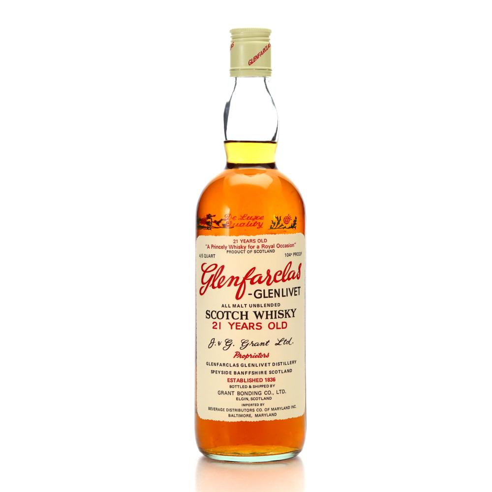 Glenfarclas 21 Year Old Grant Bonding Co 104 Proof 1970s / US Import