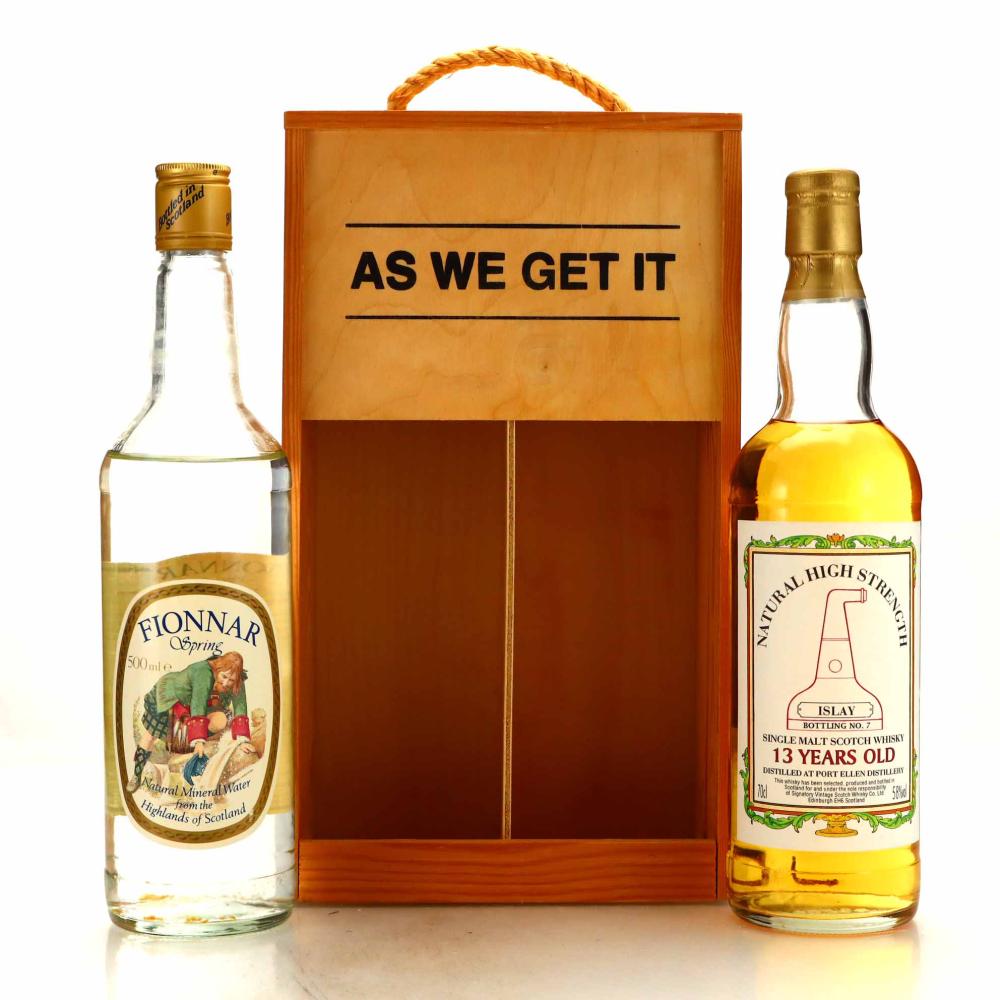 Port Ellen 13 Year Old Signatory Vintage Natural High Strength Gift Pack / Islay Bottling No.7