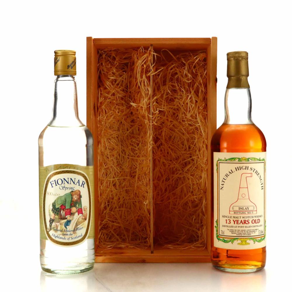 Port Ellen 13 Year Old Signatory Vintage Natural High Strength Gift Pack / Islay Bottling No.6