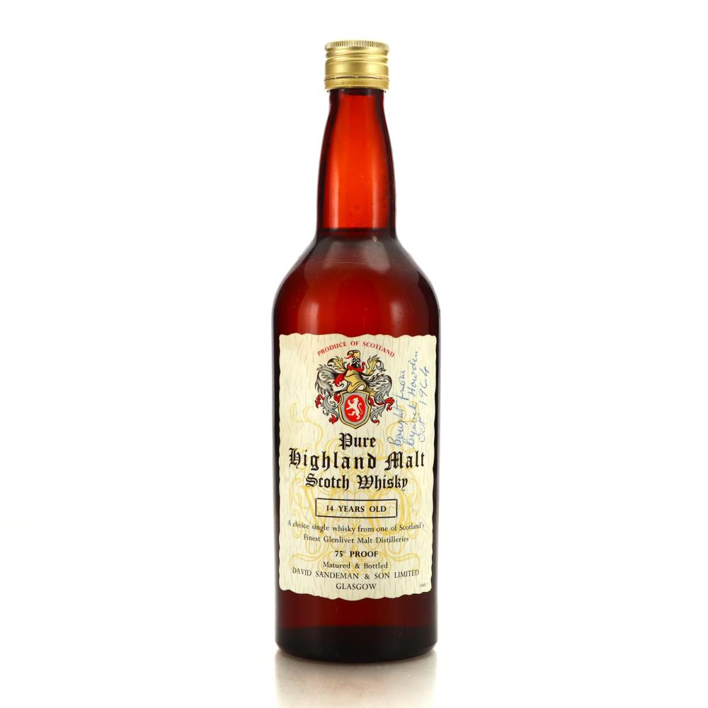 Highland Pure Malt 14 Year Old David Sandeman & Son 1960s