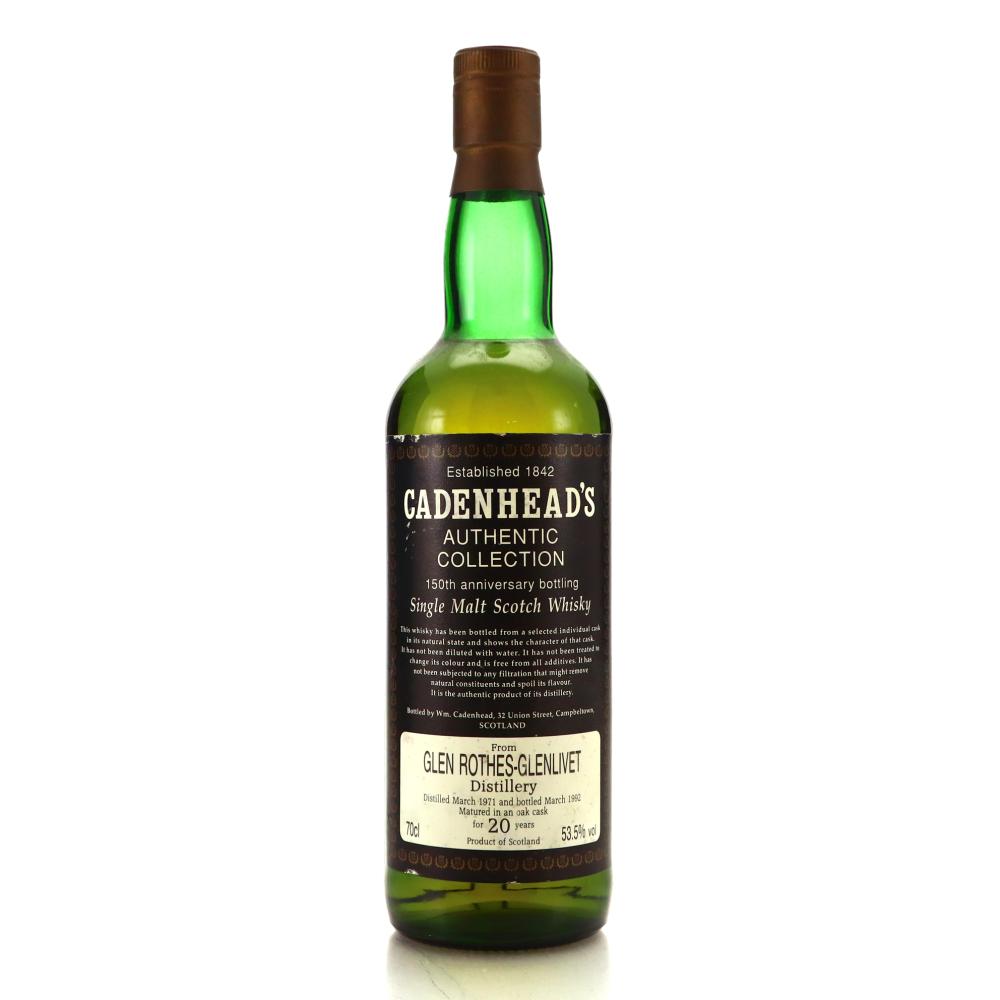 Glenrothes 1971 Cadenhead's 20 Year Old / 150th Anniversary