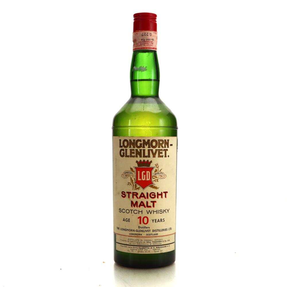 Longmorn 10 Year Old Hill Thomson Straight Malt 1970s / Aurora Bar Balilla Import