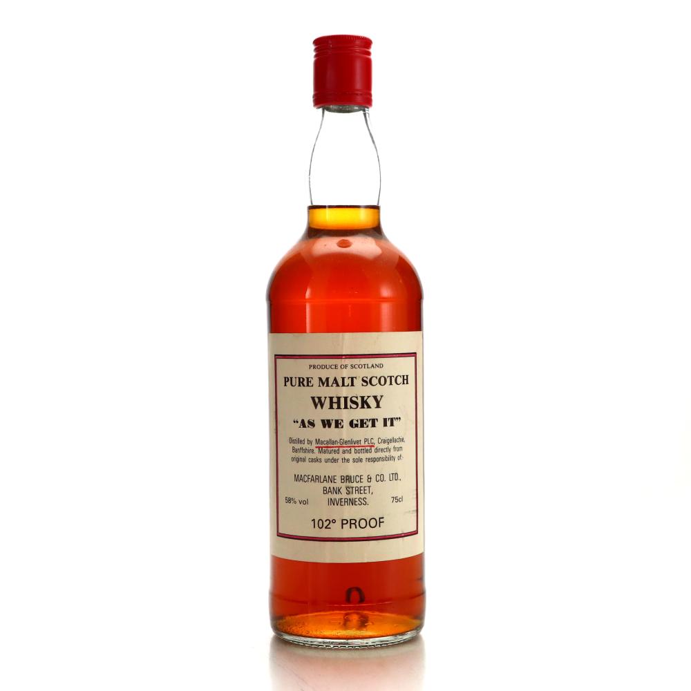 Macallan As We Get It 102 Proof 1980s