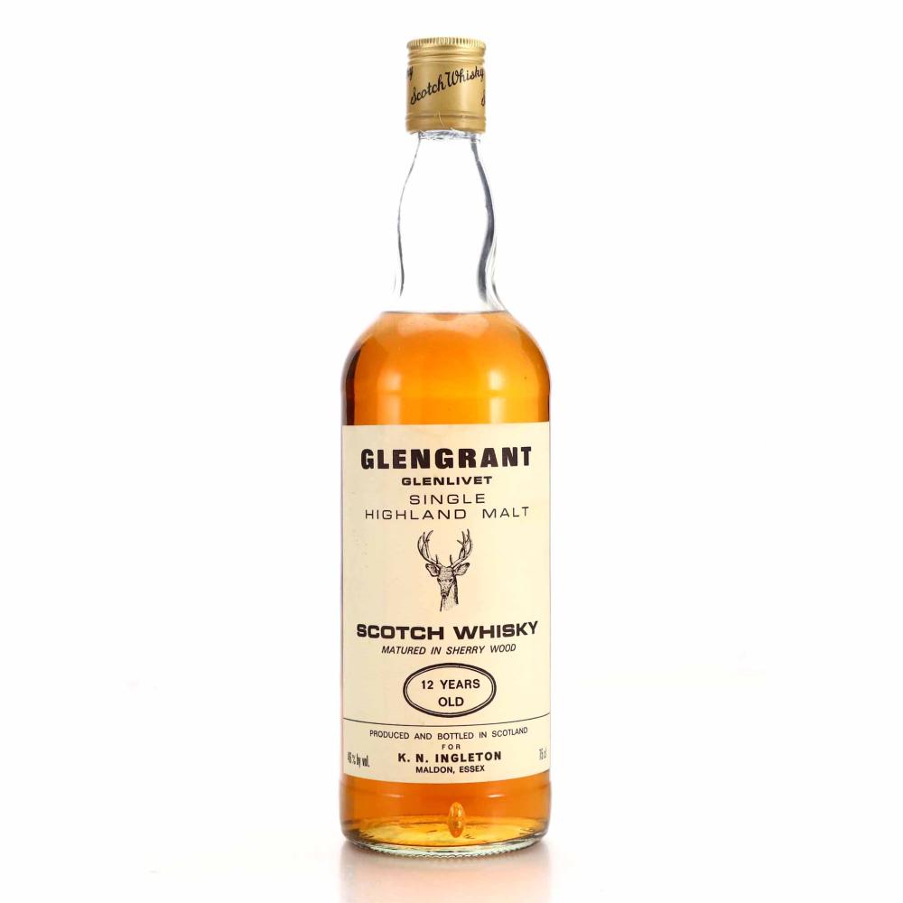 Glen Grant 12 Year Old K.N. Ingleton Sherry Wood 1980s