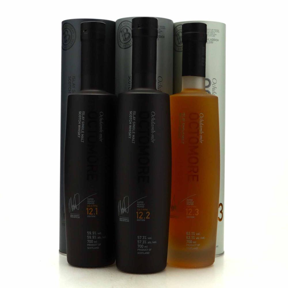 Octomore 12.1, 12.2 & 12.3 3 x 70cl