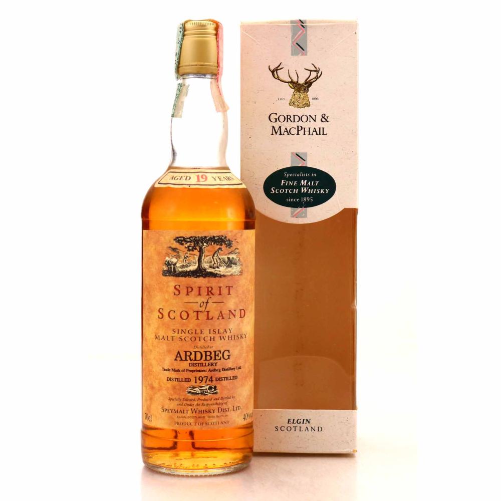 Ardbeg 1974 Gordon and MacPhail 19 Year Old Spirit of Scotland