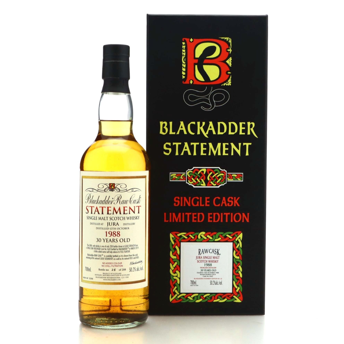 Jura 1988 Blackadder Raw Cask Statement 30 Year Old