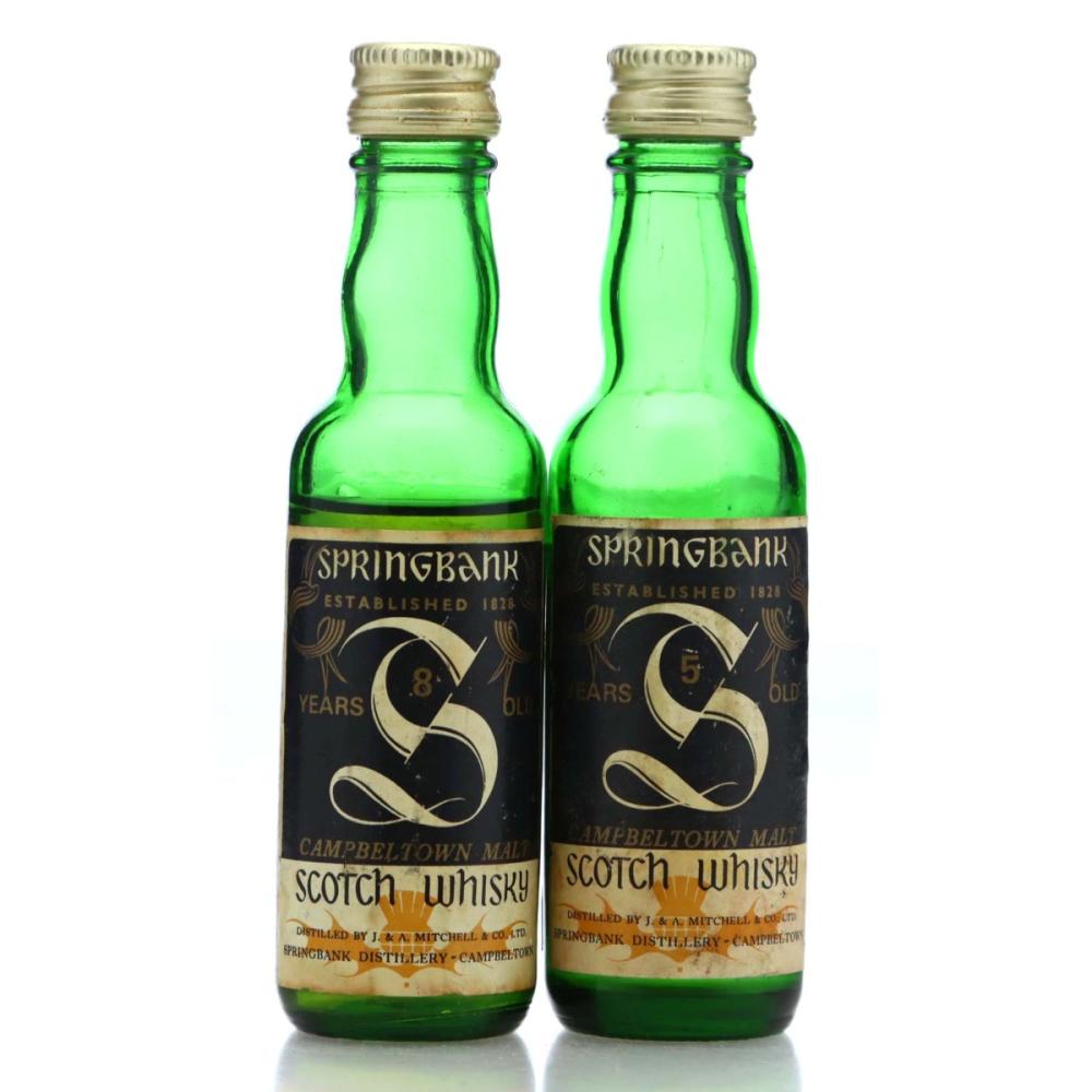 Springbank 5 & 8 Year Old Miniature x 2 1970s