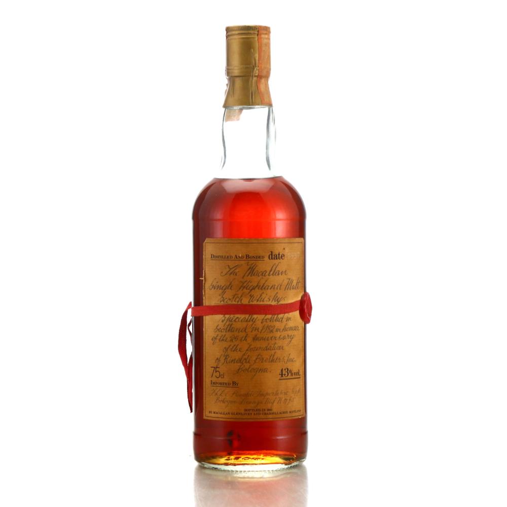 Macallan 1957 Handwritten Label / Rinaldi 25th Anniversary