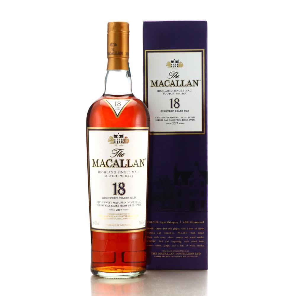 Macallan 18 Year Old Sherry Oak 2017 Release 75cl / US Import