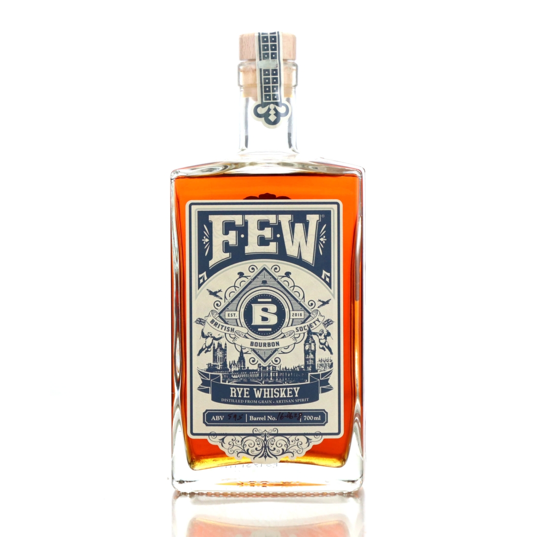 FEW Spirits 2016 Single Barrel Rye #628 70cl / British Bourbon Society
