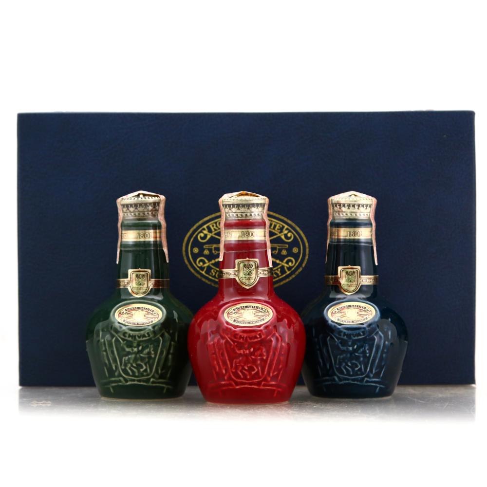 Chivas Royal Salute 21 Year Old Miniature Flagons x 3