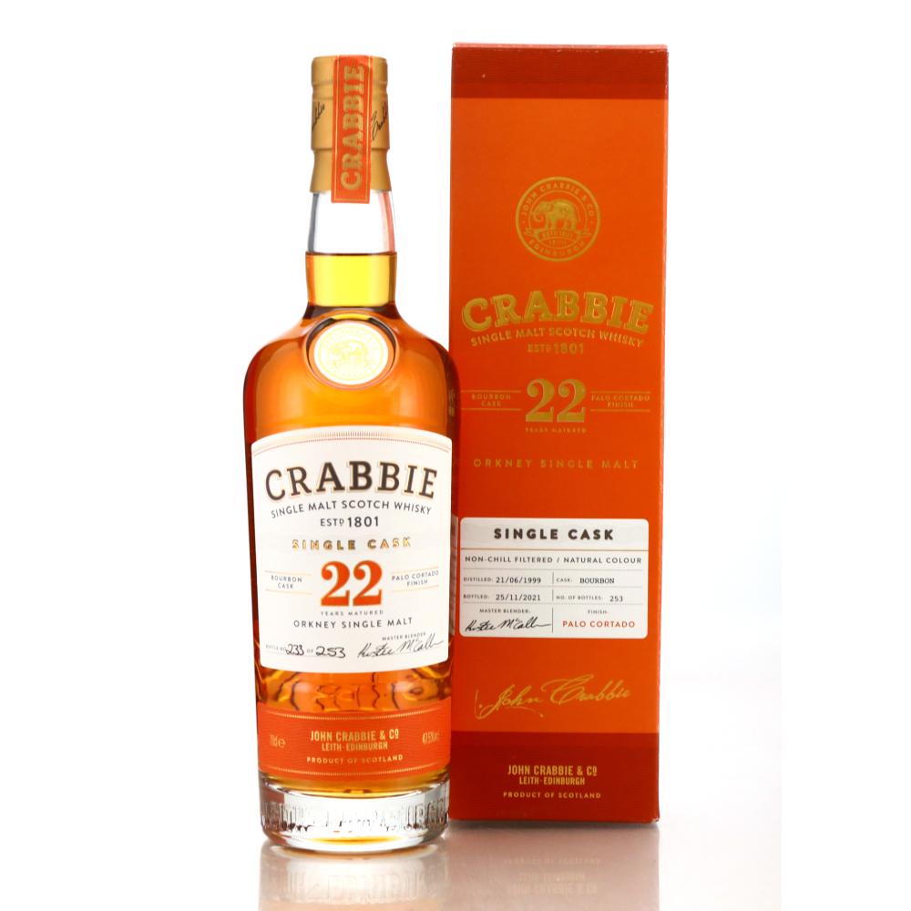 Crabbie 22 Year Old Single Palo Cortado Cask Orkney Whisky