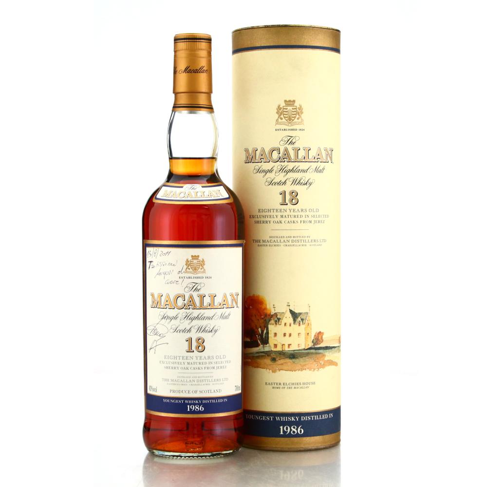 Macallan 1986 18 Year Old - Signed