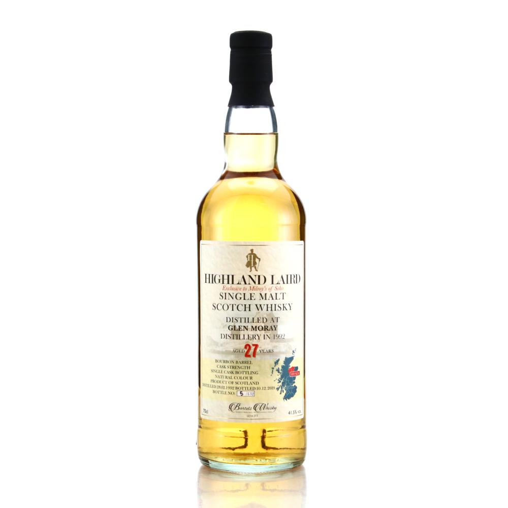 Glen Moray 1992 Highland Laird 27 Year Old / Milroy's