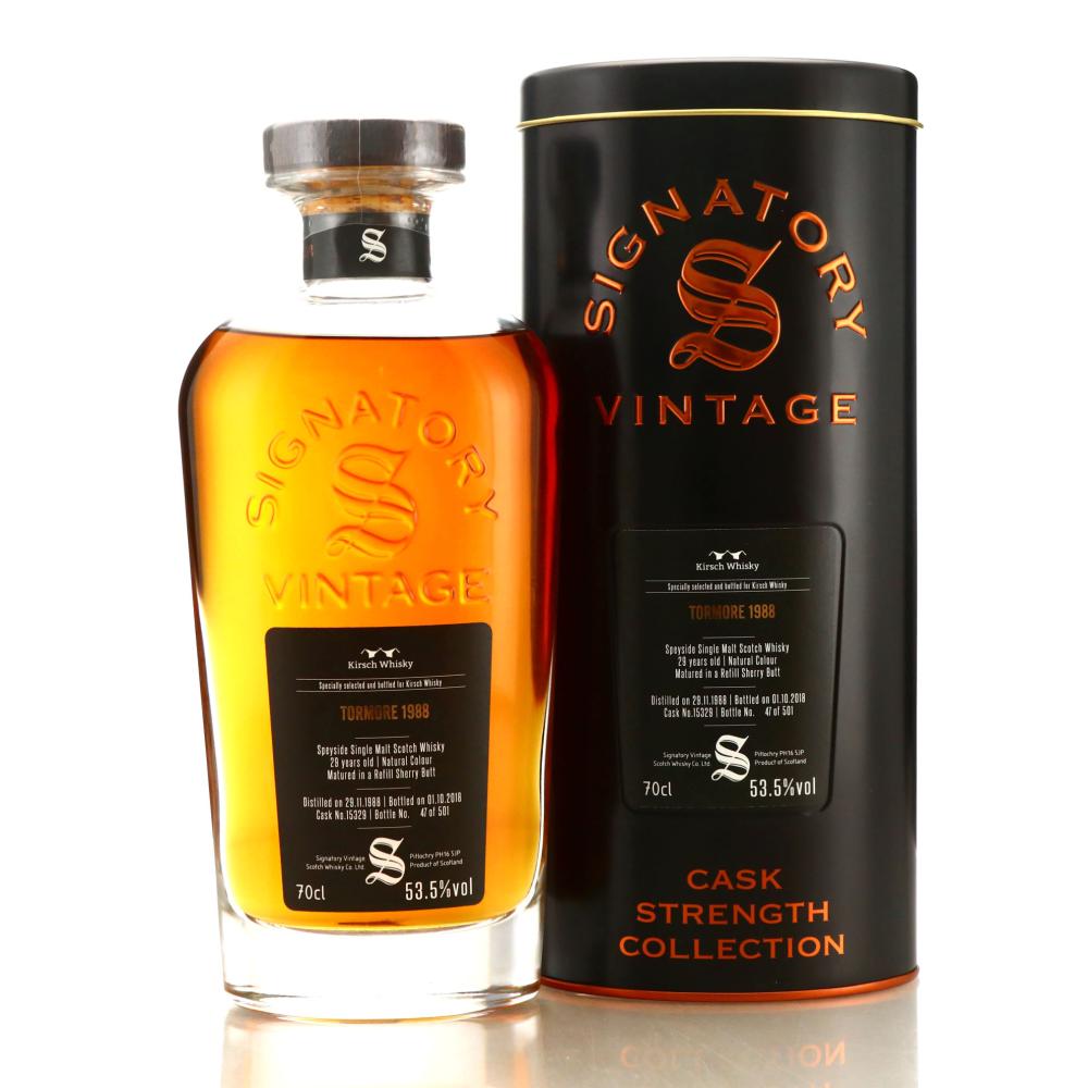Tormore 1988 Signatory Vintage 29 Year Old Cask Strength / Kirsch Whisky