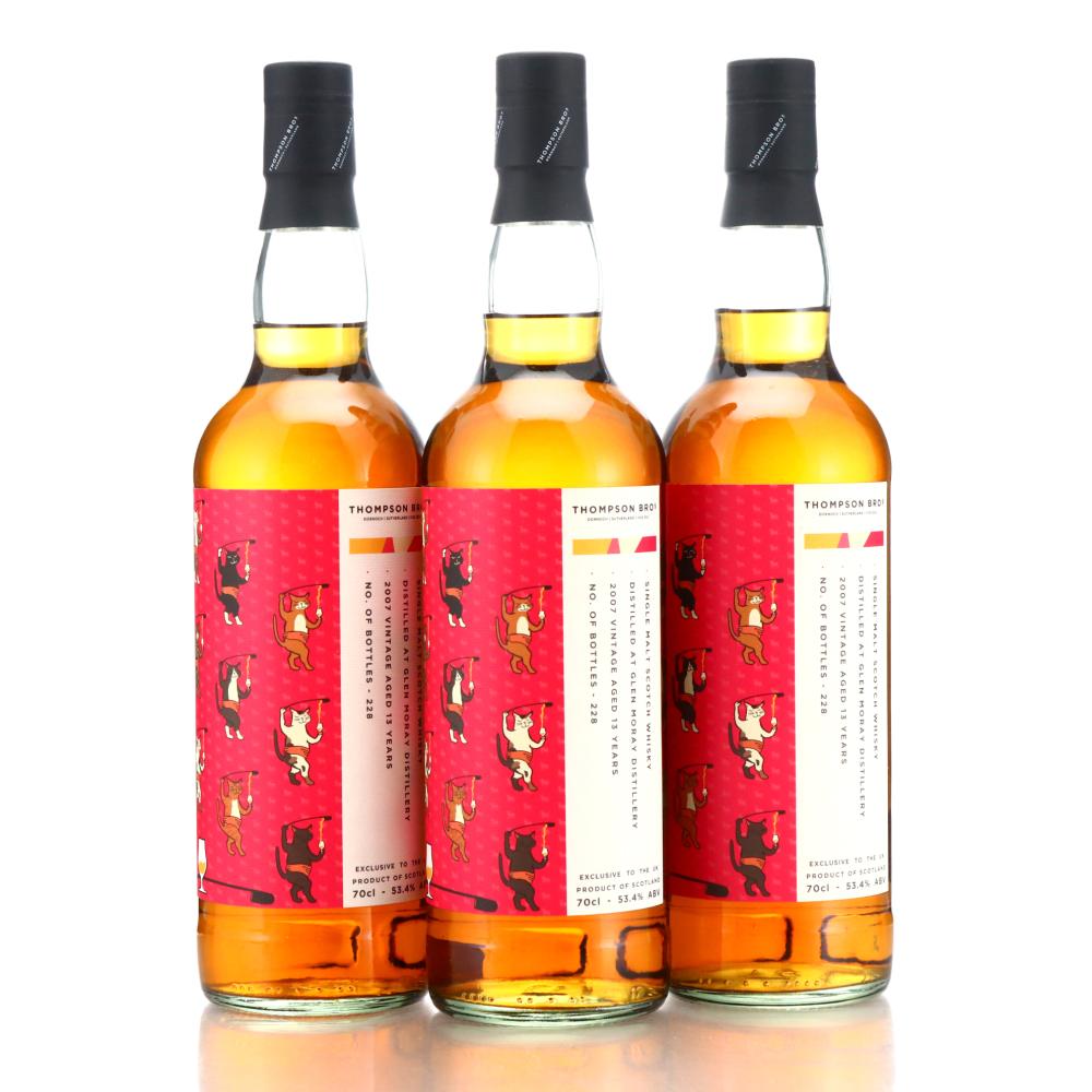 Glen Moray 2007 Thompson Brothers 13 Year Old 3 x 70cl / UK
