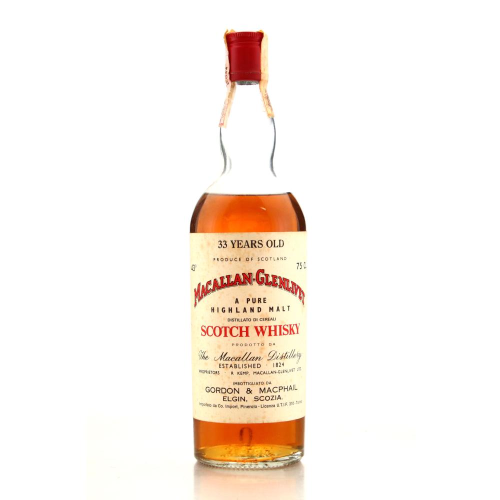 Macallan 33 Year Old Gordon and MacPhail 1970s / Co. Pinerolo Import