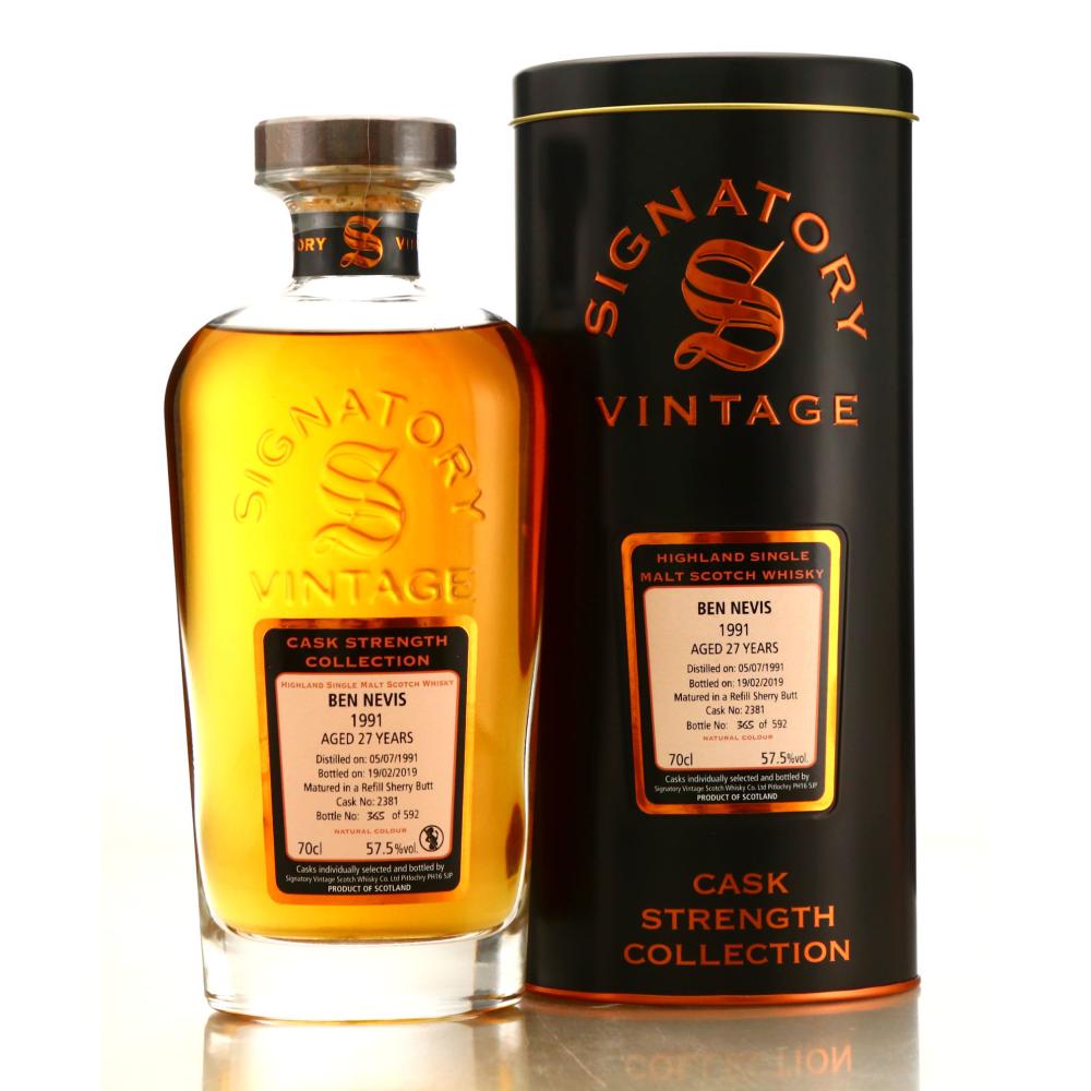 Ben Nevis 1991 Signatory Vintage 27 Year Old Cask Strength