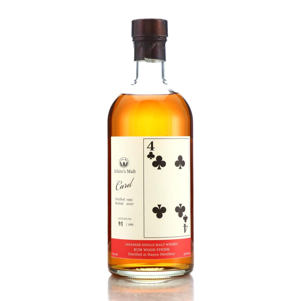Hanyu 1991 Ichiro's Malt 'Card' #9802 / Four of Clubs
