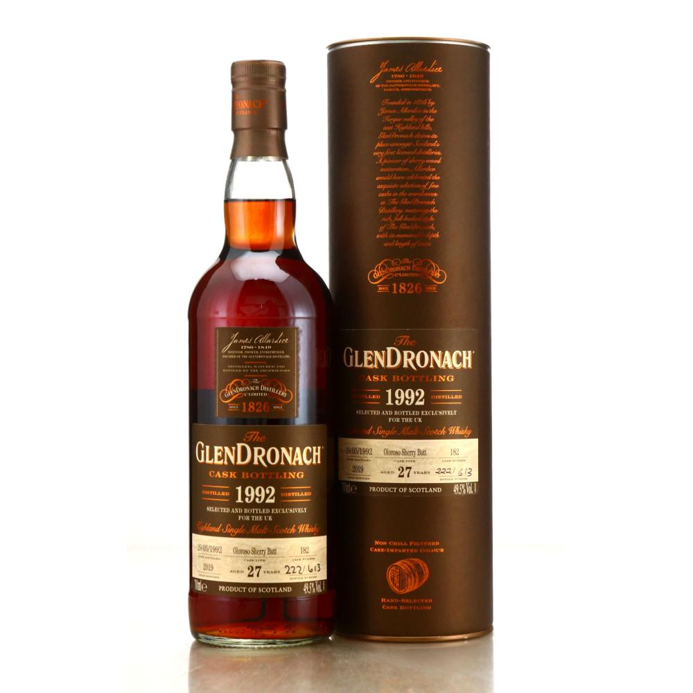 Glendronach 1992 Single Oloroso Cask 27 Year Old #182 / UK