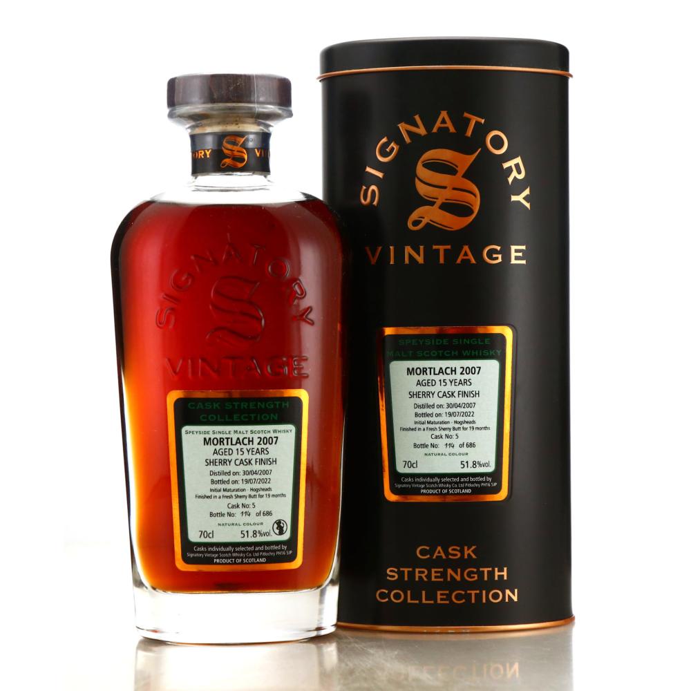 Mortlach 2007 Signatory Vintage 15 Year Old Cask Strength