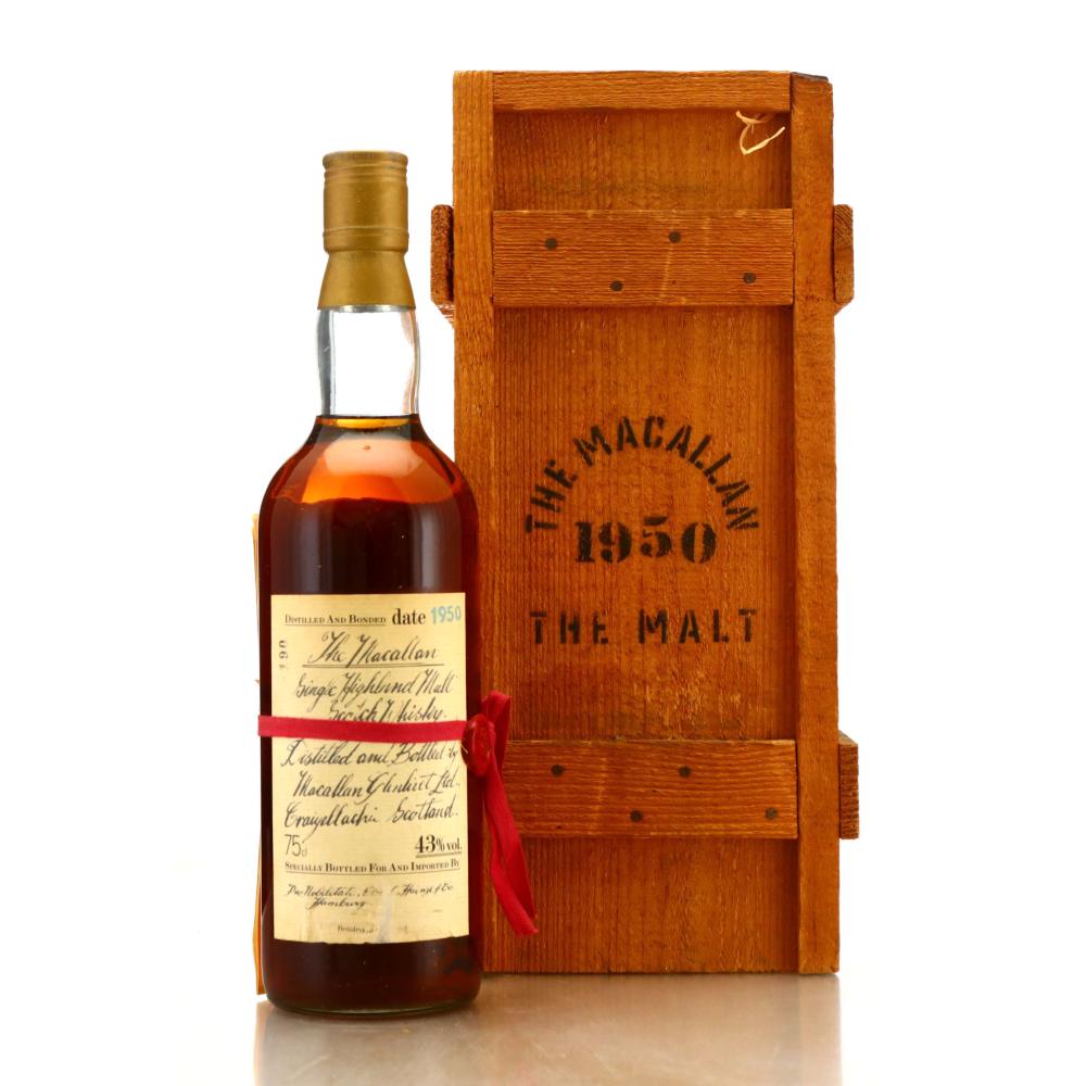 Macallan 1950 Handwritten Label / Pro Nobilitate Ebert, Hainzl & Co