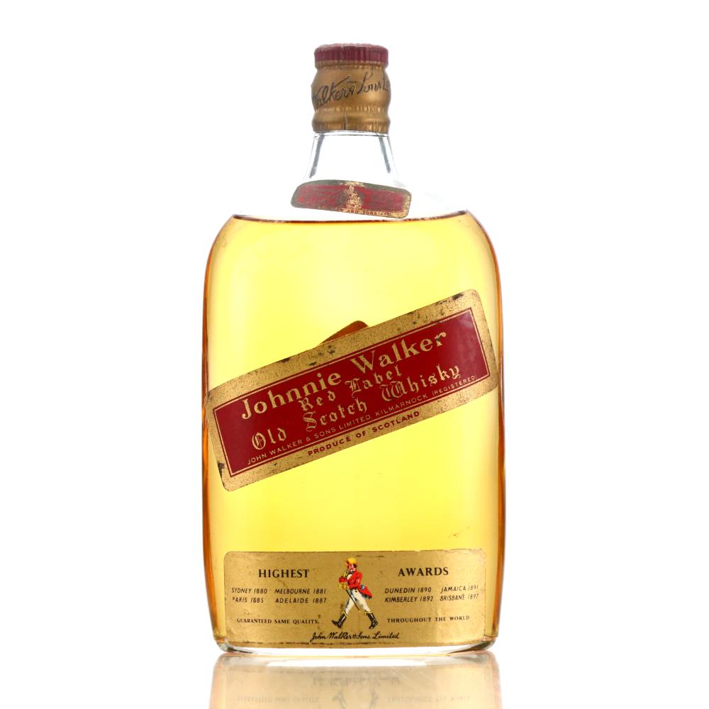 Johnnie Walker Red Label Flask Bottle 1960s