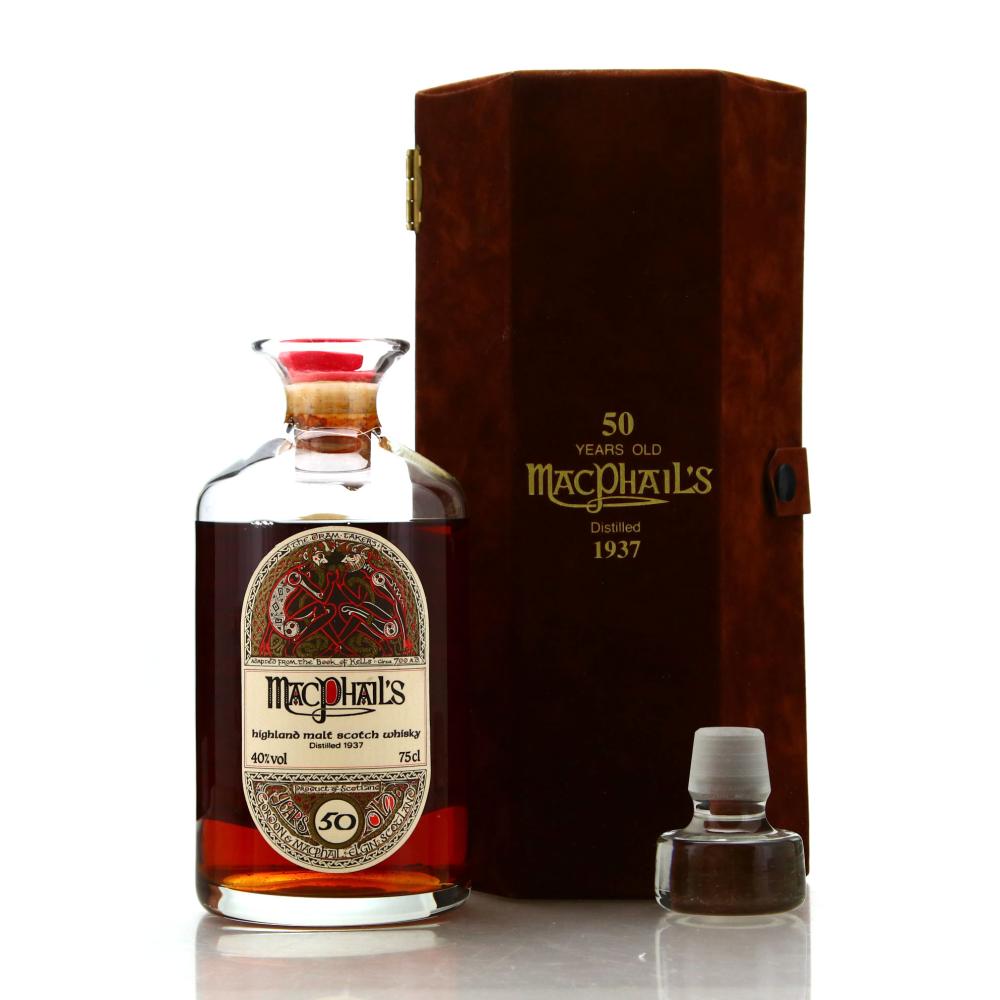 Pride of Strathspey 1937 Gordon and MacPhail 50 Year Old 'Book of Kells' Decanter