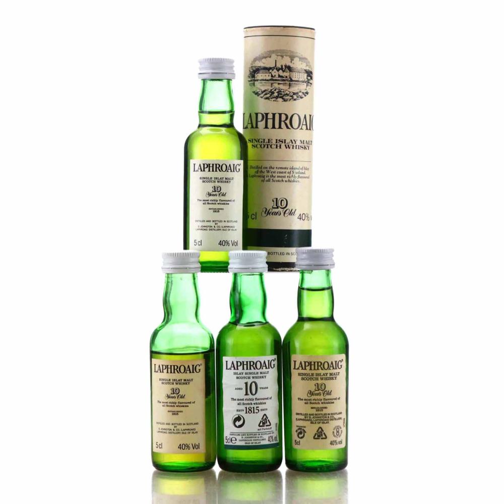 Laphroaig 10 Year Old Miniature x 4
