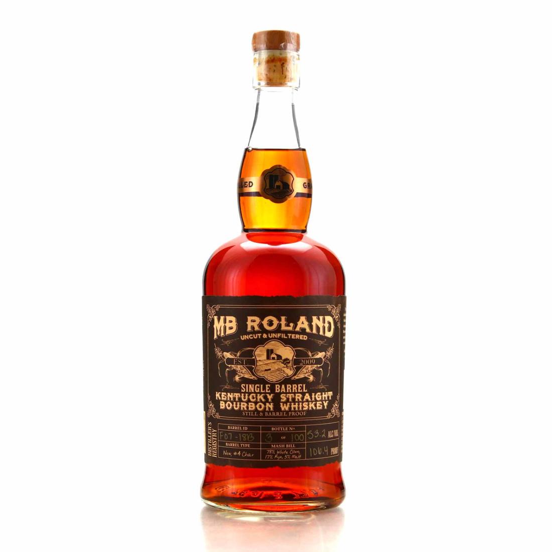 MB Roland Kentucky Straight Single Barrel Bourbon #F07-18B Whisky ...