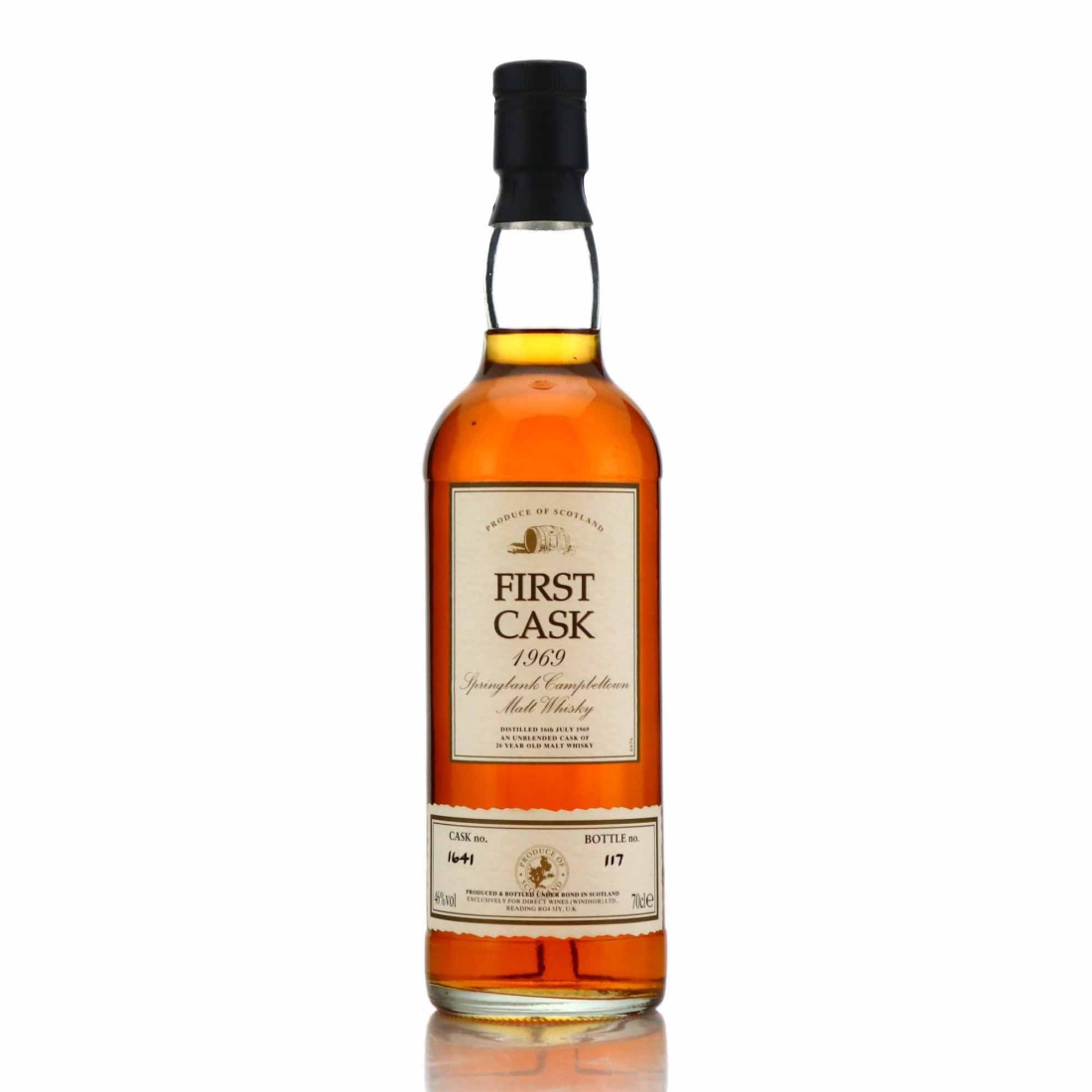 Springbank 1969 First Cask 26 Year Old #1641