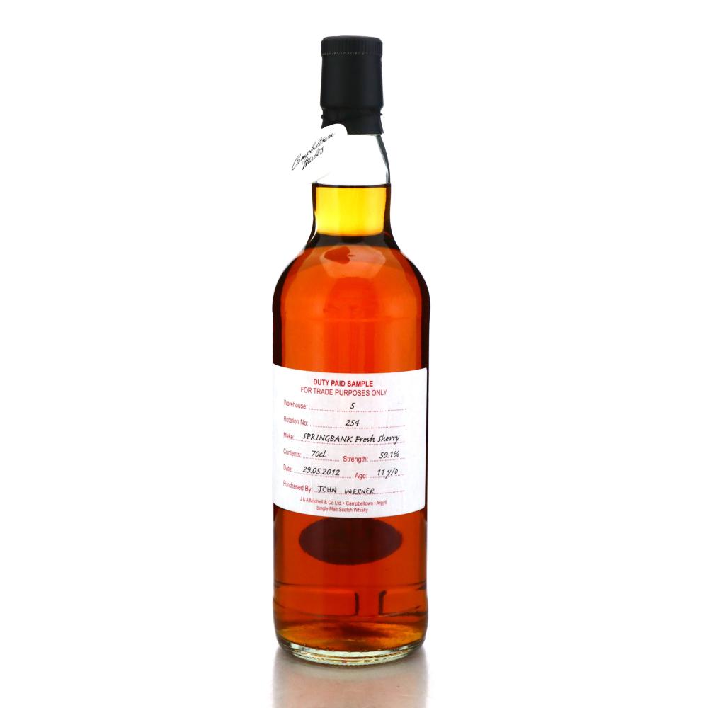 Springbank 2012 Duty Paid Sample 11 Year Old / Fresh Sherry