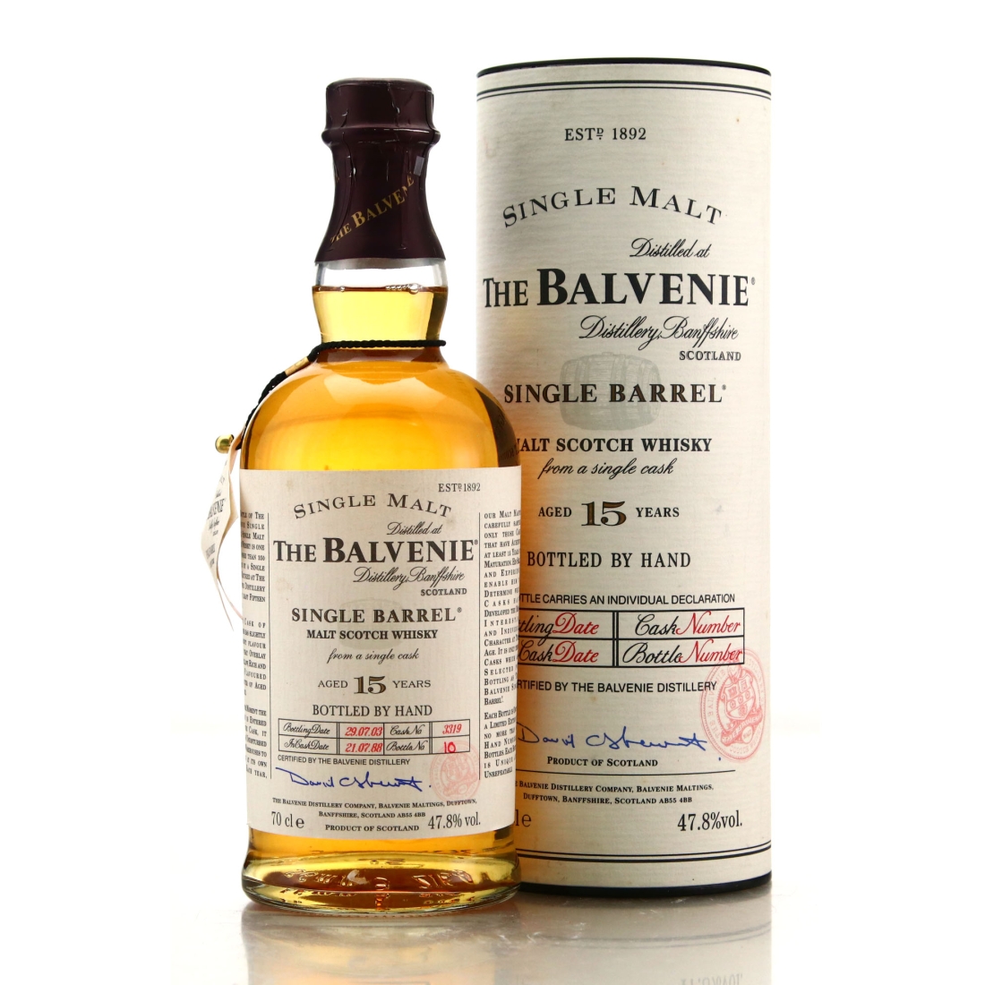 Balvenie 1988 Single Barrel 15 Year Old #3319