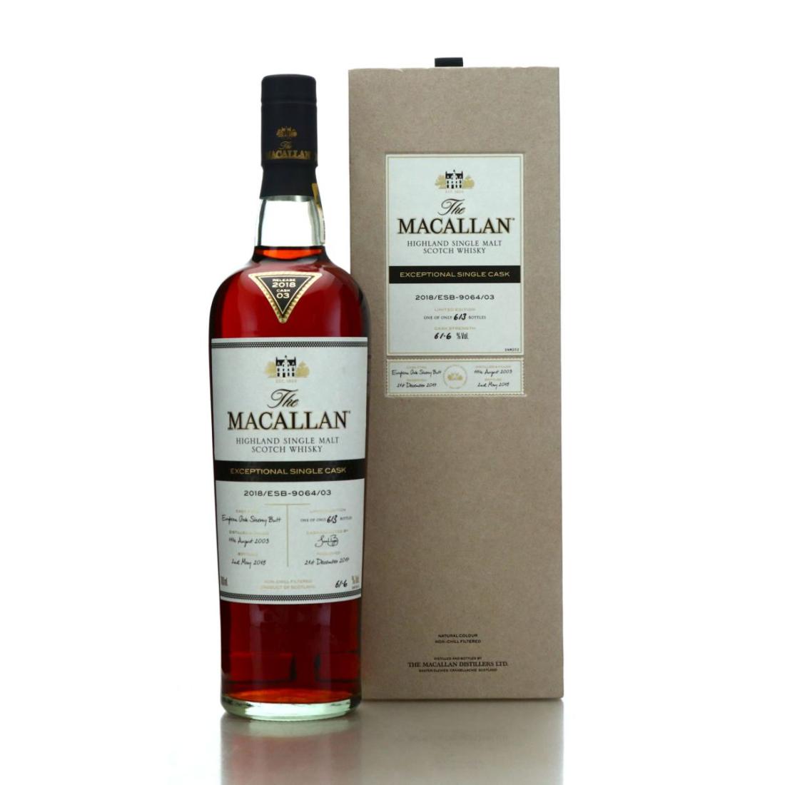 Macallan 2003 Exceptional Single Cask 2018ESB906403
