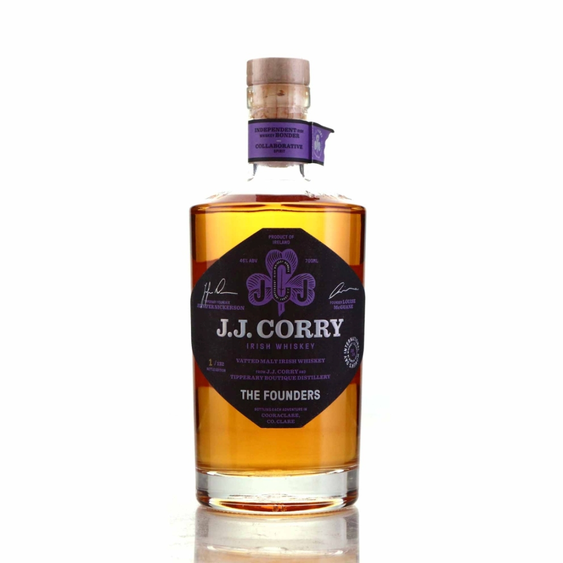 J.J. Corry The Founders Vatted Malt Irish Whiskey / Bottle No.1