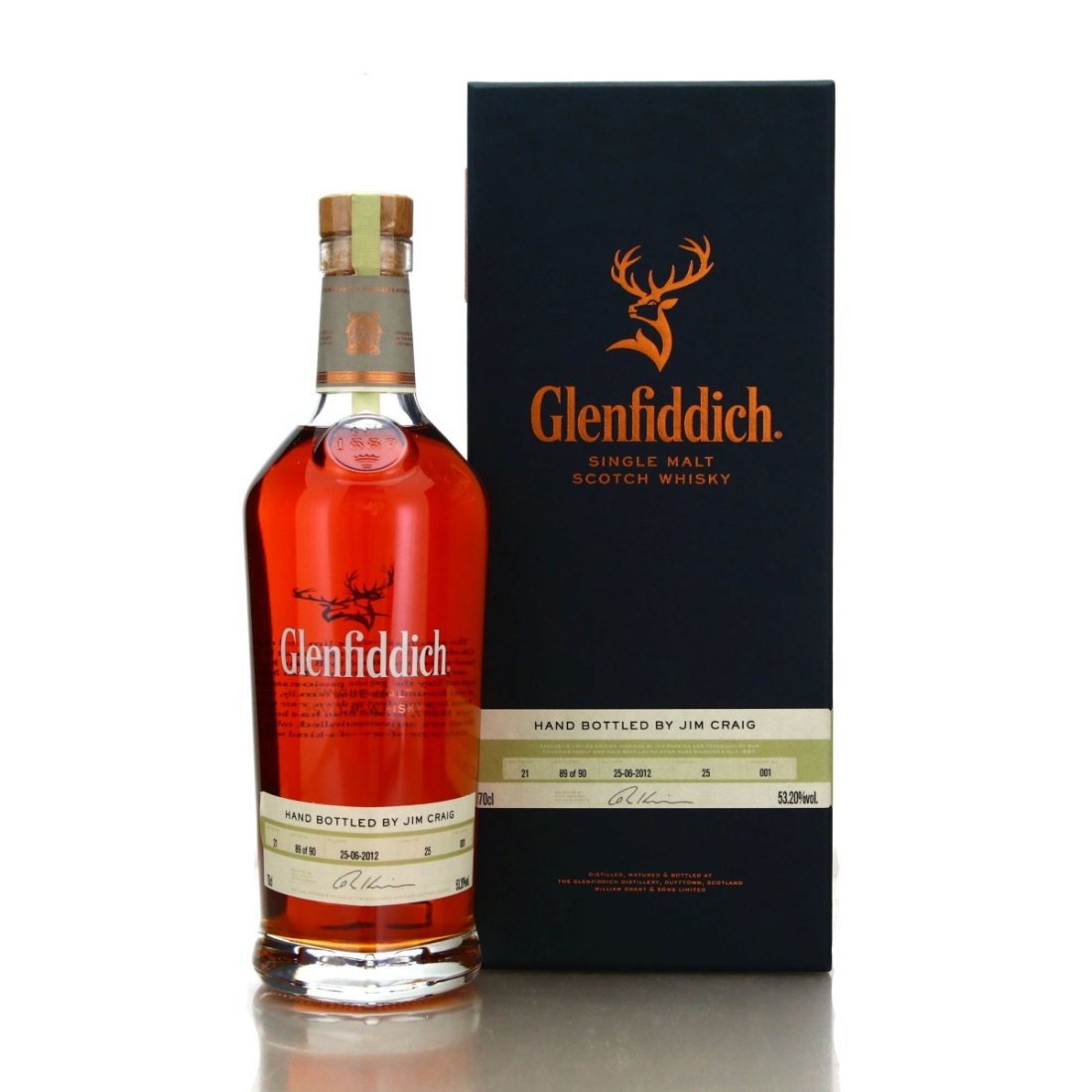 Glenfiddich 21 Year Old Rare Cask #25 / Hand Bottled by Jim Craig
