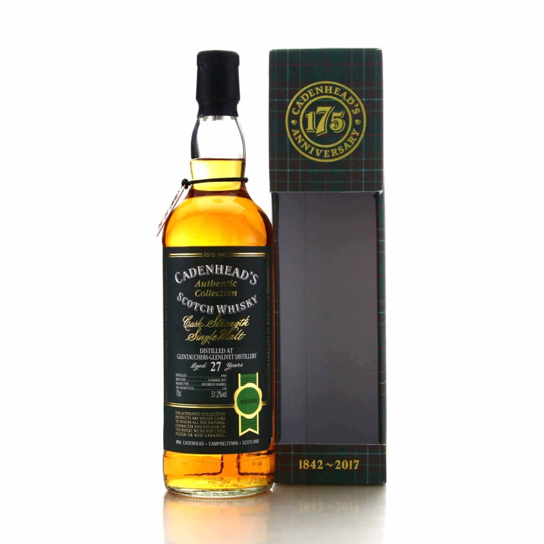 Glentauchers 1989 Cadenhead's 27 Year Old / 175th Anniversary