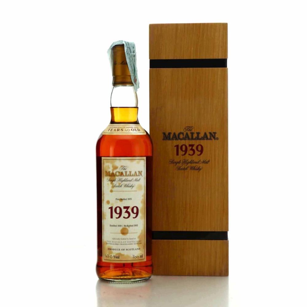 Macallan 1939 Fine and Rare 40 Year Old / One of 58
