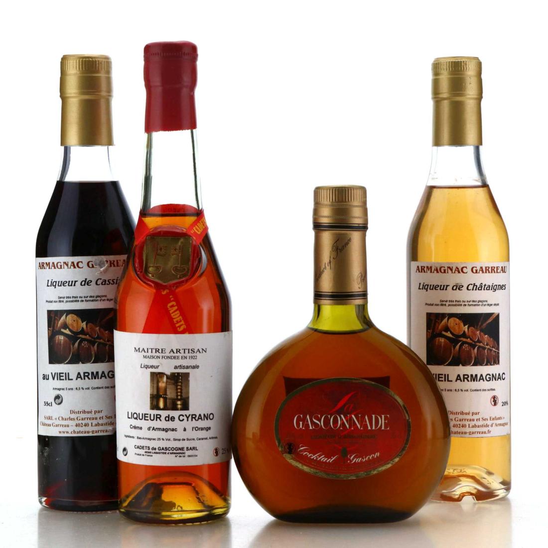 Assorted Flavoured Liqueur Armagnac 4 x 35cl Whisky | Whisky Auctioneer