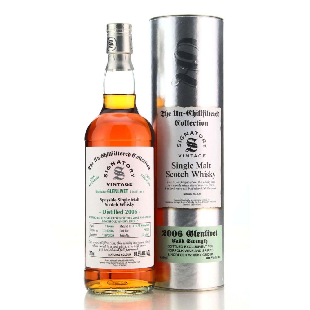 Glenlivet 2006 Signatory Vintage 13 Year Old 75cl / Norfolk Whisky Group