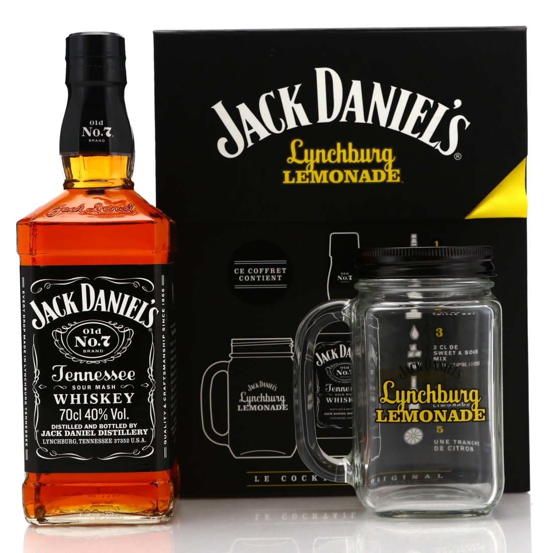 Jack Daniel's Old No.7 Brand 80 Proof 70cl / Lynchburg Lemonade Gift Pack