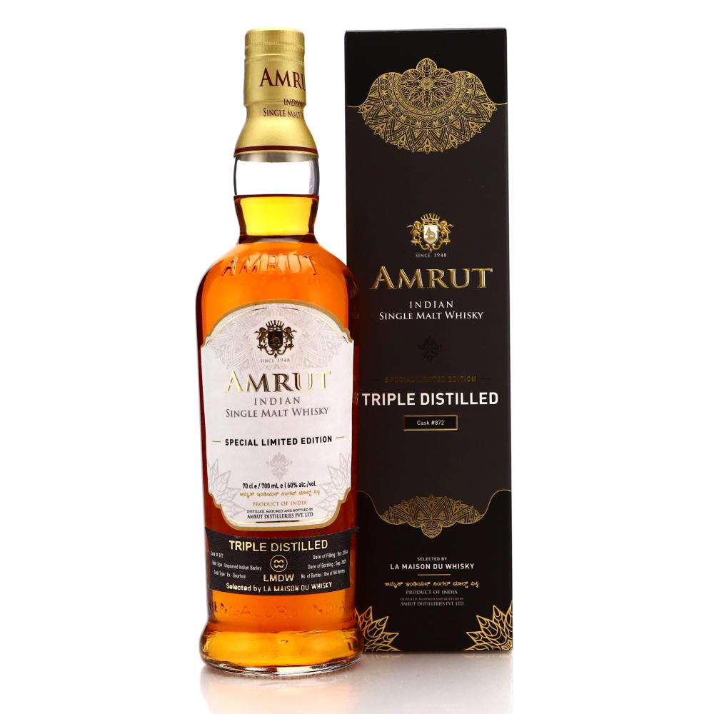 Amrut 2014 Triple Distilled Single Bourbon Cask #872 / LMDW