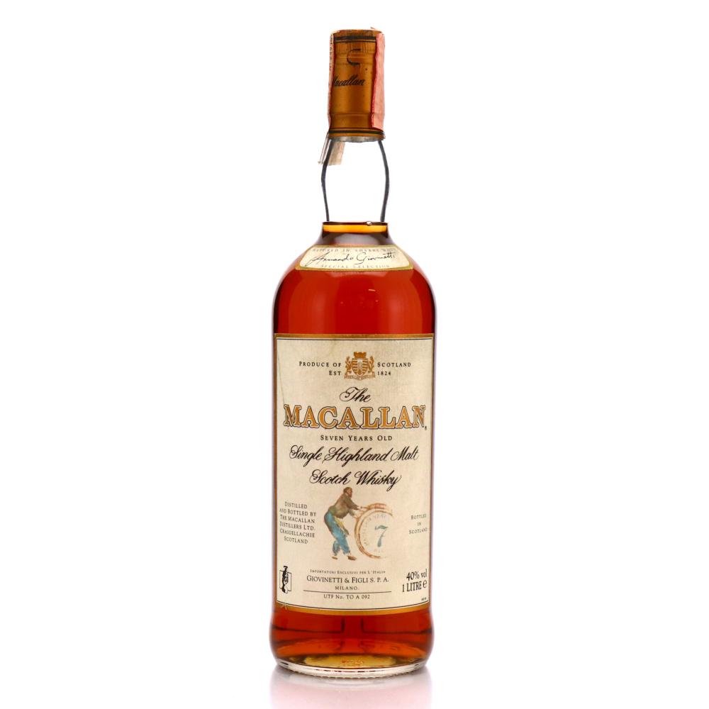 Macallan 7 Year Old Armando Giovinetti Special Selection 1 Litre 1990s