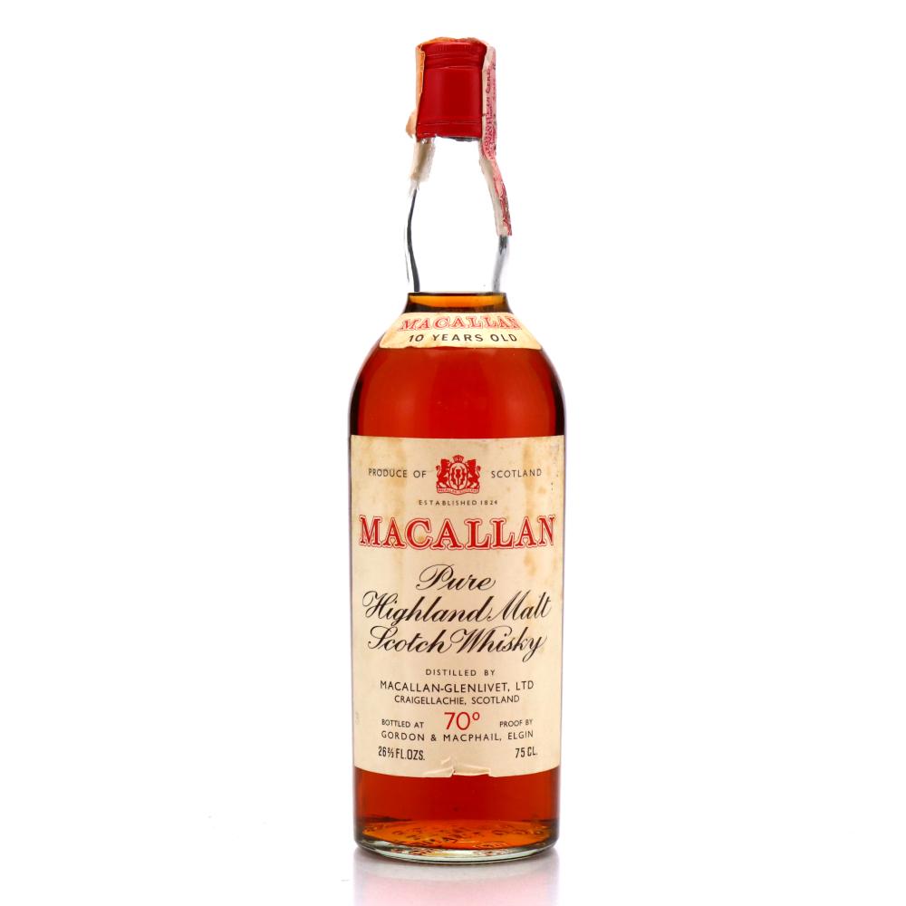 Macallan 10 Year Old Gordon and MacPhail 70 Proof 1970s