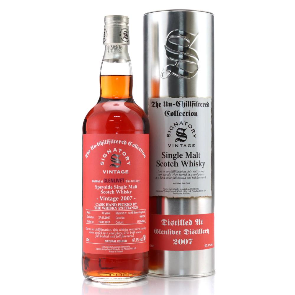 Glenlivet 2007 Signatory Vintage 10 Year Old / TWE
