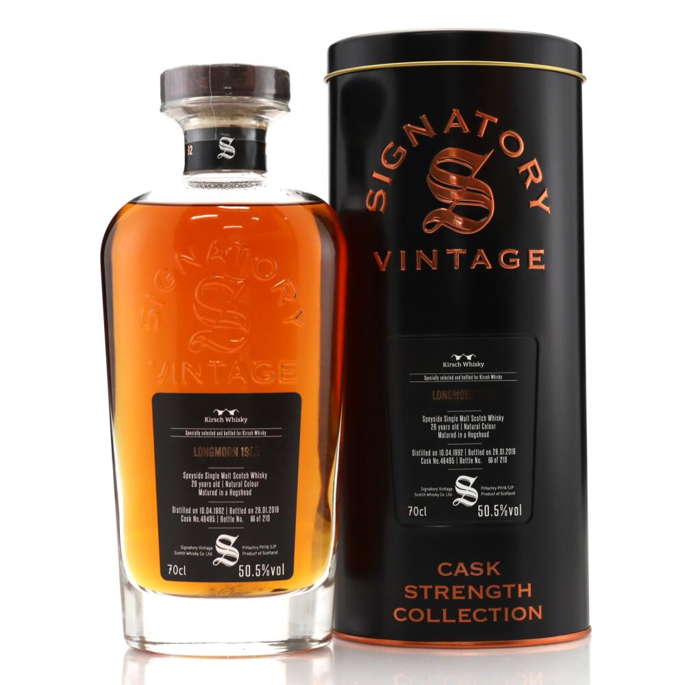 Longmorn 1992 Signatory Vintage 26 Year Old Cask Strength / Kirsch
