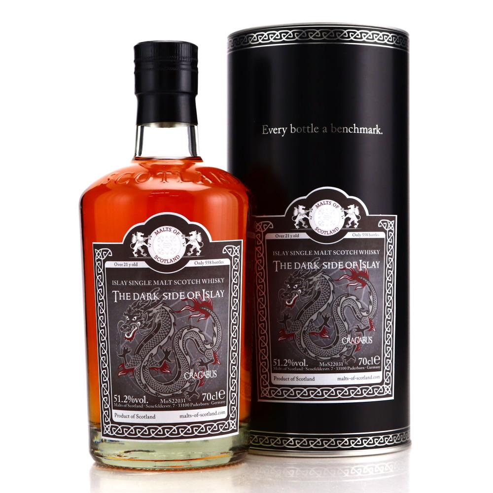 The Dark Side of Islay 21 Year Old Malts of Scotland Blended Malt / 'Cragabus'